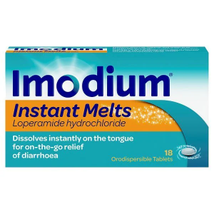 Imodium instant melts loperamide 18 tablets for diarrhoea